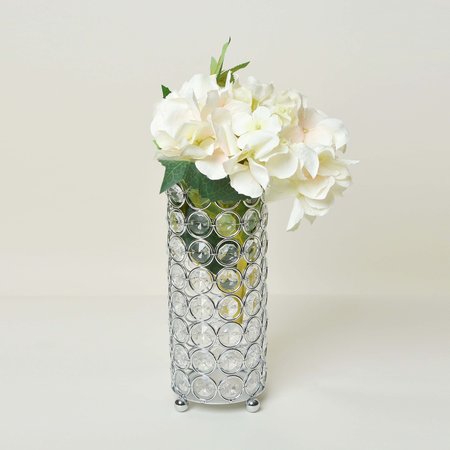 Elegant Designs Elipse Crystal and Chrome 7.75 Inch Candle Holder HG1003-CHR